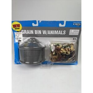 Vintage 2004 ERTL 1/64 scale Grain Bin with Animals still sealed #12649